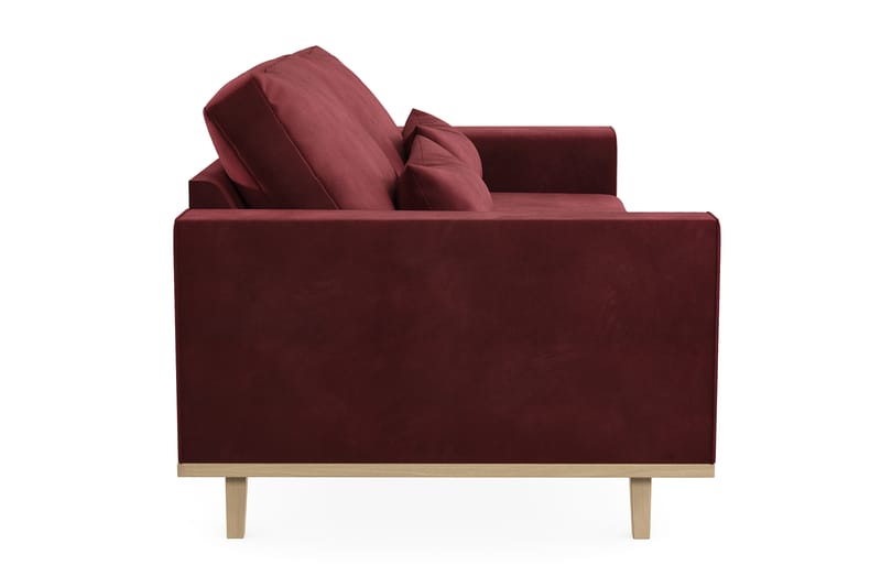 Sofa Haga 3-seter Lin - Rød - Møbler - Sofaer - 3 seter sofa