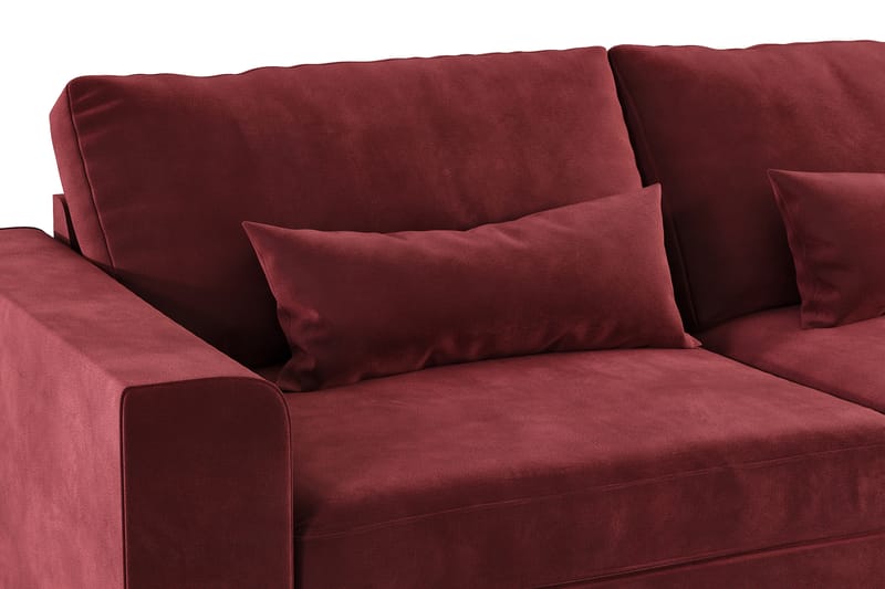 Sofa Haga 3-seter Lin - Rød - Møbler - Sofaer - 3 seter sofa