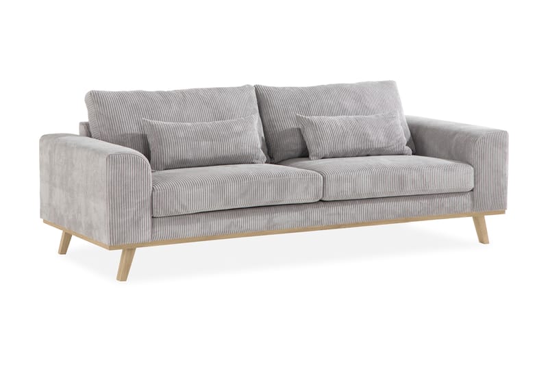 Sofa Haga 3-seter - Lysegrå - Møbler - Sofaer - 3 seter sofa