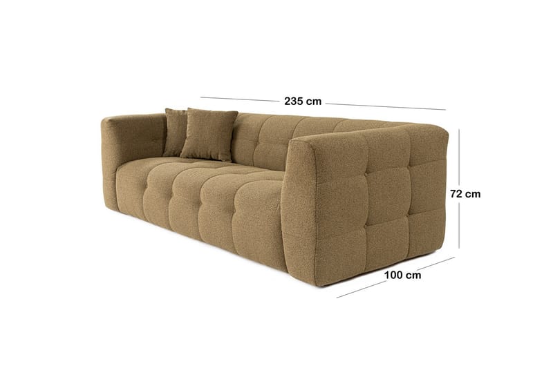 Sofa Manato 2-sits - Khaki - Møbler - Sofaer - 3 seter sofa