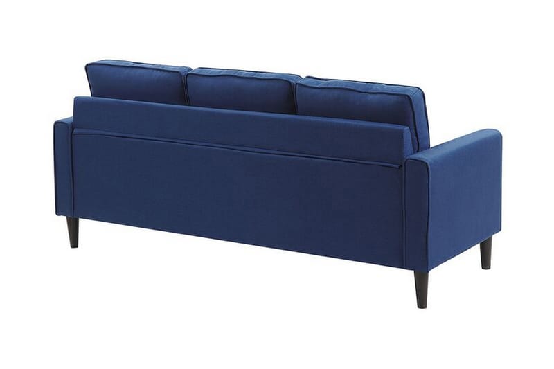 Sofa Ralphell med Fotskammel - Blå - Møbler - Sofaer - 3 seter sofa