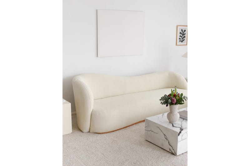 Sofa Slon 3-sits - Hvit - Møbler - Sofaer - 3 seter sofa