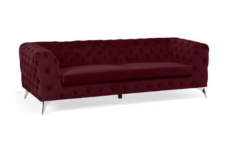 Sofa Sotra - Rød - Møbler - Sofaer - 3 seter sofa