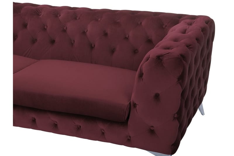 Sofa Sotra - Rød - Møbler - Sofaer - 3 seter sofa