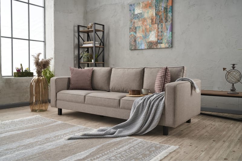 Sofa Vivianna 3-seters - Krem - Møbler - Sofaer - 3 seter sofa