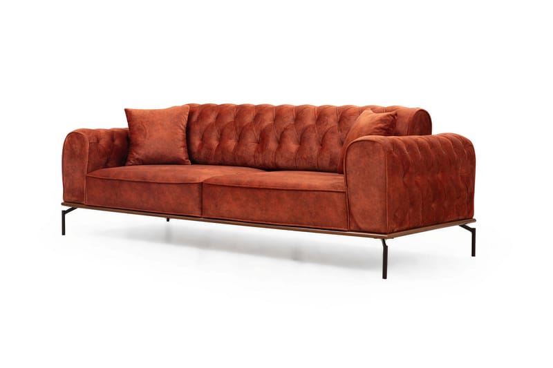 Sofa Petone 3-seters - Oransje - Møbler - Sofaer - 3 seter sofa