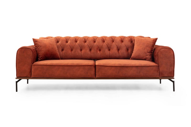 Sofa Petone 3-seters - Oransje - Møbler - Sofaer - 3 seter sofa