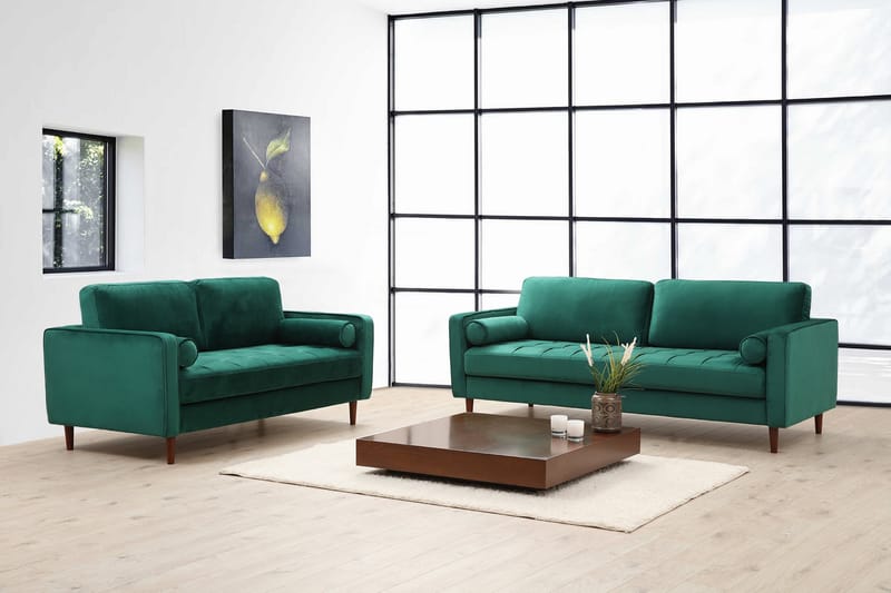 Sofa Puento 3-seters - Grønn - Møbler - Sofaer - 3 seter sofa