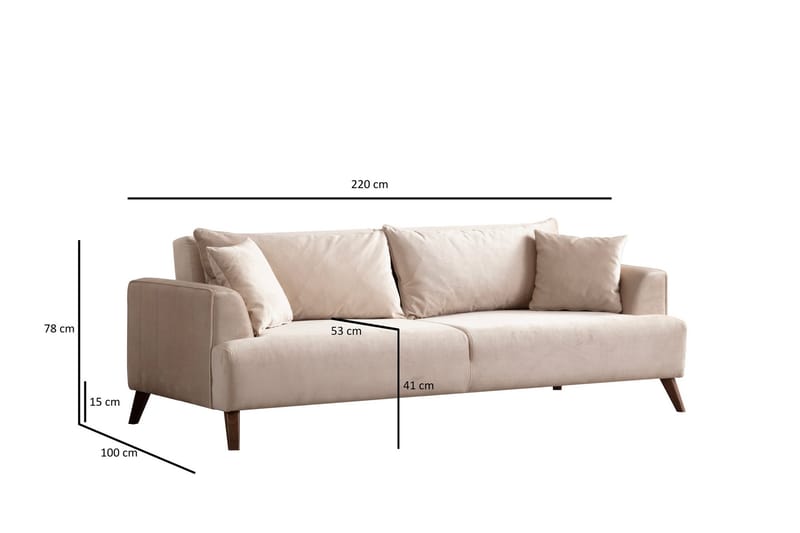 3-seters Sofa Buhara - Ecru - Møbler - Sofaer - 3 seter sofa