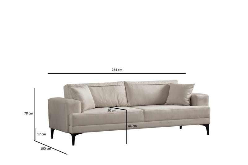 3-seters Sofa Cabni - Ecru - Møbler - Sofaer - 3 seter sofa