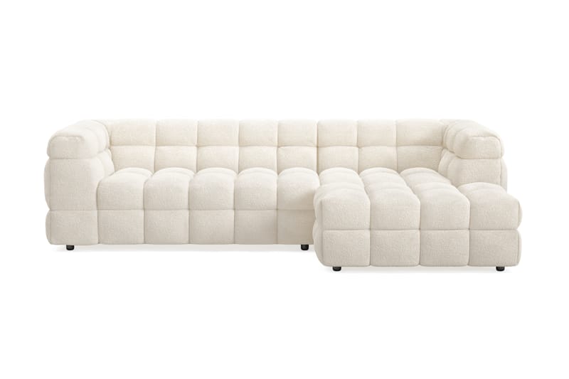 3-seters Sofa Elise med Sjeselong - Beige Teddy - Møbler - Sofaer - Hjørnesofaer