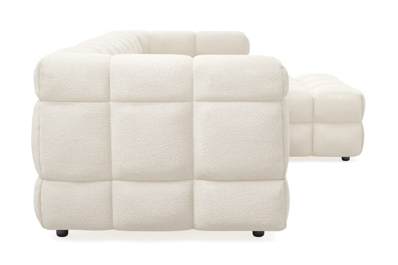 3-seters Sofa Elise med Sjeselong - Beige Teddy - Møbler - Sofaer - Hjørnesofaer