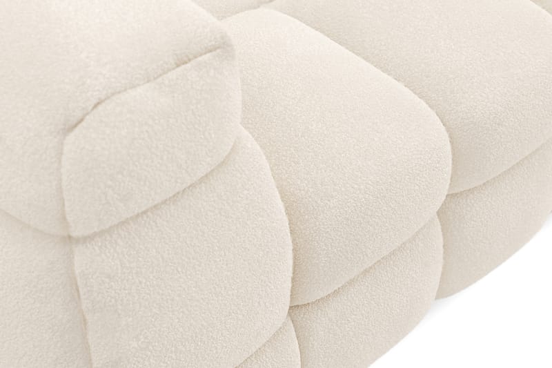 3-seters Sofa Elise med Sjeselong - Beige Teddy - Møbler - Sofaer - Hjørnesofaer