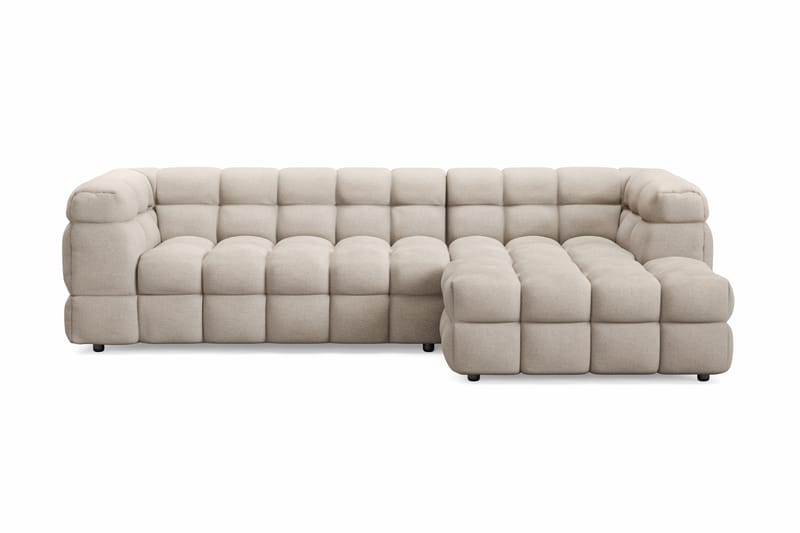 3-seters Sofa Elise med Sjeselong - Beige - Møbler - Sofaer - Hjørnesofaer