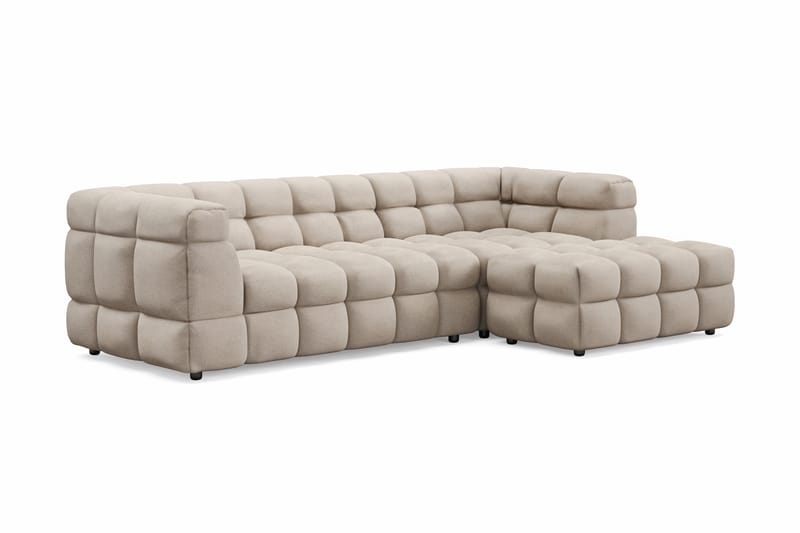 3-seters Sofa Elise med Sjeselong - Beige - Møbler - Sofaer - Hjørnesofaer