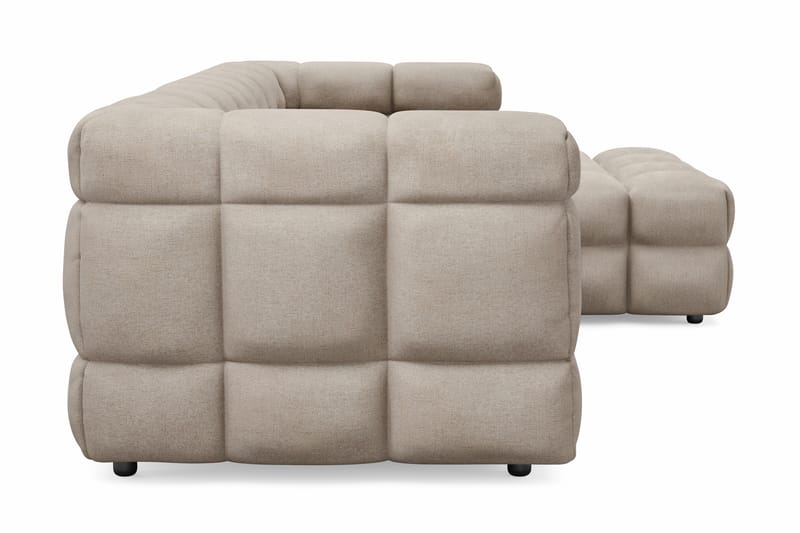 3-seters Sofa Elise med Sjeselong - Beige - Møbler - Sofaer - Hjørnesofaer