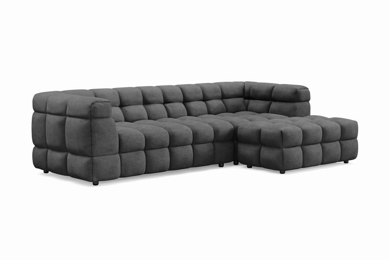 3-seters Sofa Elise med Sjeselong - Mørkegrå - Møbler - Sofaer - Hjørnesofaer