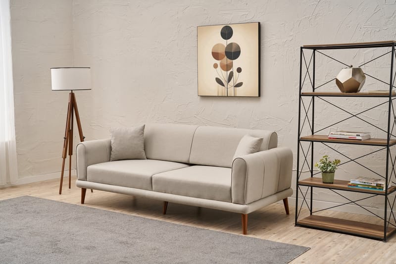 3-seters Sofa Khambalia - Krem - Møbler - Sofaer - 3 seter sofa