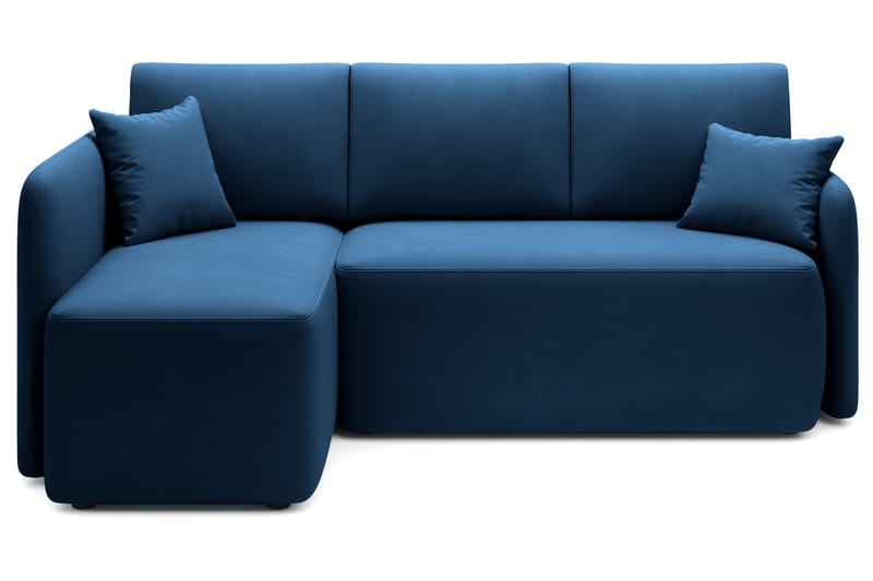 3-seters Sofa med Divan Hadson - Blå - Møbler - Sofaer - Sofaer med sjeselong - 3 seters sofa med divan