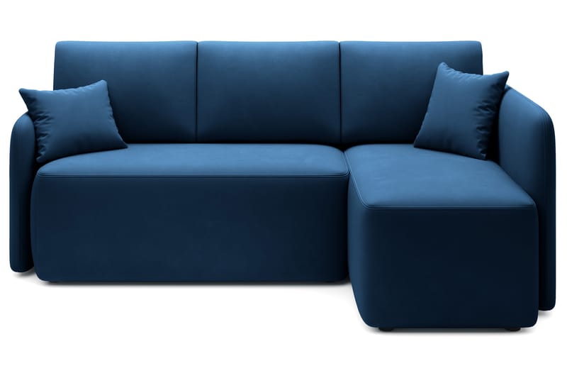 3-seters Sofa med Divan Hadson - Blå - Møbler - Sofaer - Sofaer med sjeselong - 3 seters sofa med divan