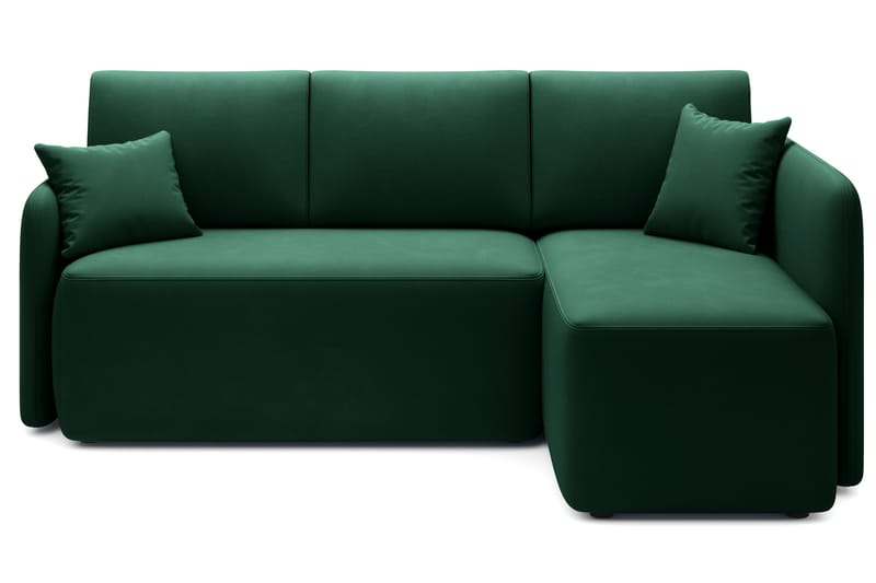 3-seters Sofa med Divan Hadson - Grønn - Møbler - Sofaer - Sofaer med sjeselong - 3 seters sofa med divan