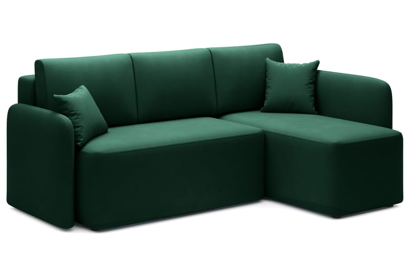 3-seters Sofa med Divan Hadson - Grønn - Møbler - Sofaer - Sofaer med sjeselong - 3 seters sofa med divan