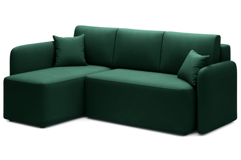 3-seters Sofa med Divan Hadson - Grønn - Møbler - Sofaer - Sofaer med sjeselong - 3 seters sofa med divan