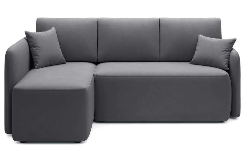 3-seters Sofa med Divan Hadson - Mørk grå - Møbler - Sofaer - Sofaer med sjeselong - 3 seters sofa med divan