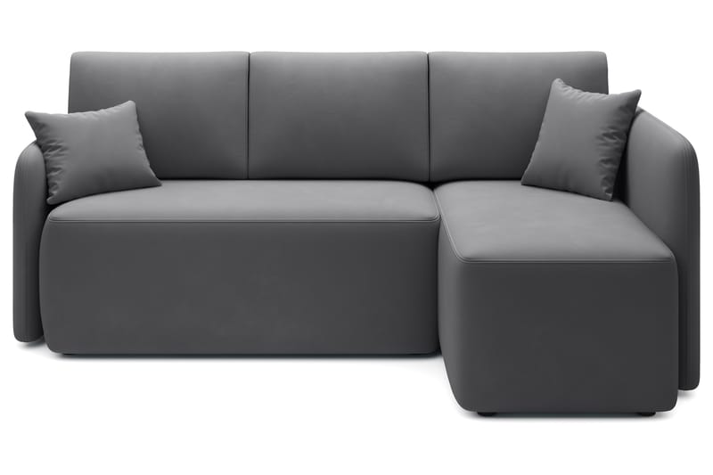 3-seters Sofa med Divan Hadson - Mørk grå - Møbler - Sofaer - Sofaer med sjeselong - 3 seters sofa med divan