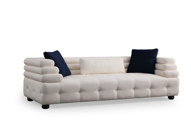 3-seters Sofa Namarta - Hvit - Møbler - Sofaer - 3 seter sofa