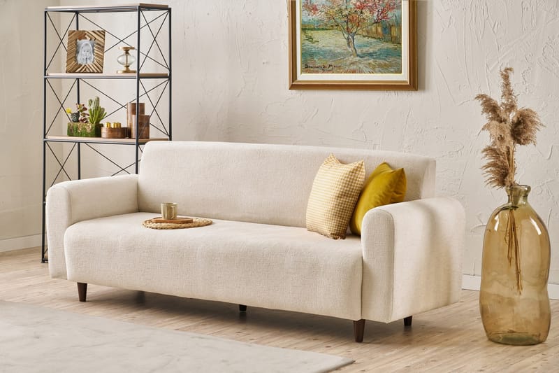 3-seters Sofa Noya - Krem - Møbler - Sofaer - 3 seter sofa