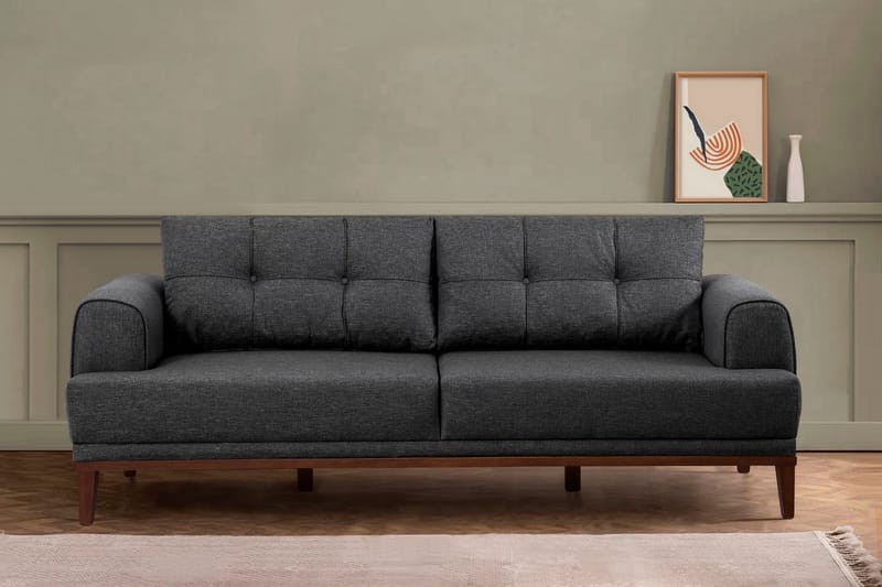 3-seters Sofa Vinadi - Antrasitt - Møbler - Sofaer - 3 seter sofa