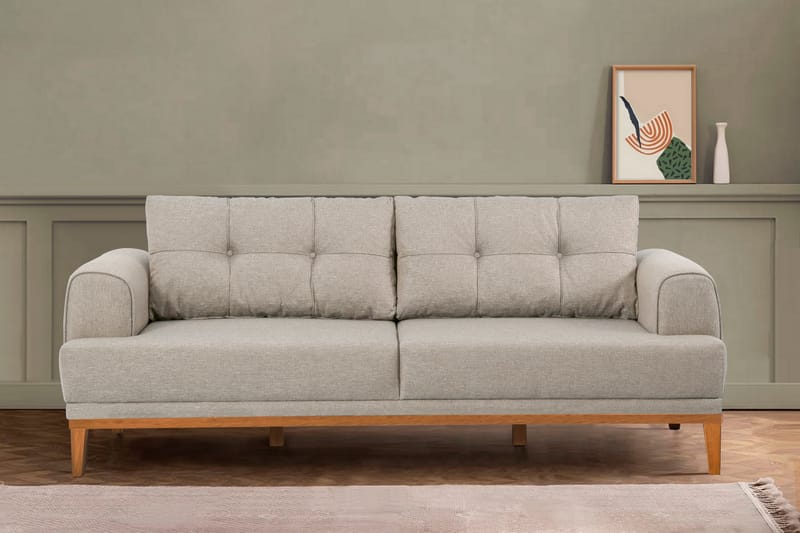 3-seters Sofa Vinadi - Krem - Møbler - Sofaer - 3 seter sofa