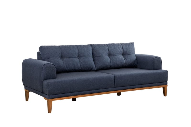 3-seters Sofa Vinadi - Mørkeblå - Møbler - Sofaer - 3 seter sofa