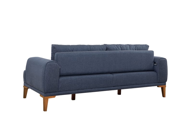 3-seters Sofa Vinadi - Mørkeblå - Møbler - Sofaer - 3 seter sofa