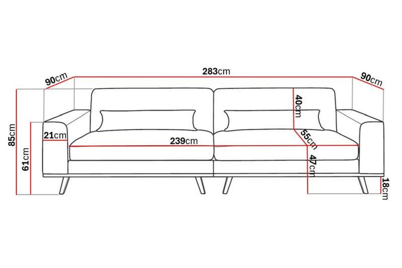 4-seter Haga Sofa - Møbler - Sofaer - 4 seter sofa