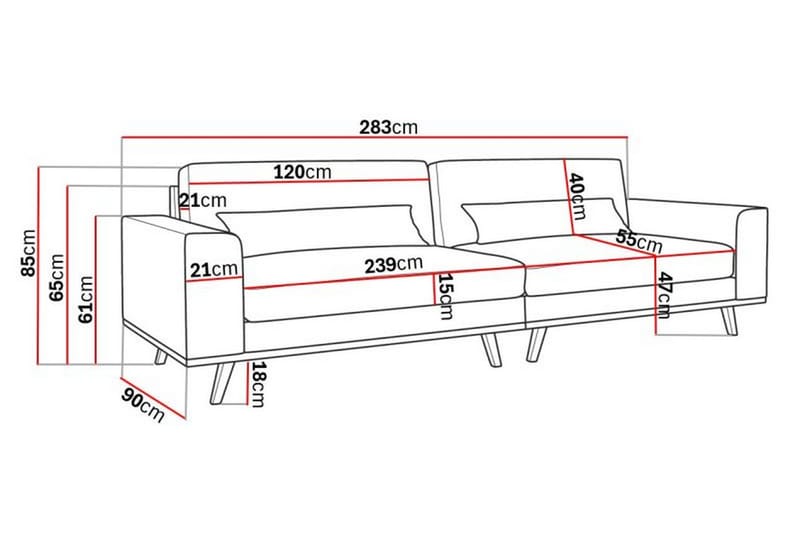 4-seter Haga Sofa - Møbler - Sofaer - 4 seter sofa