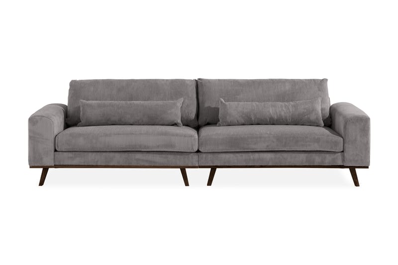 4-seter Sofa Haga Cordfløyel - Grå - Møbler - Sofaer - 4 seter sofa