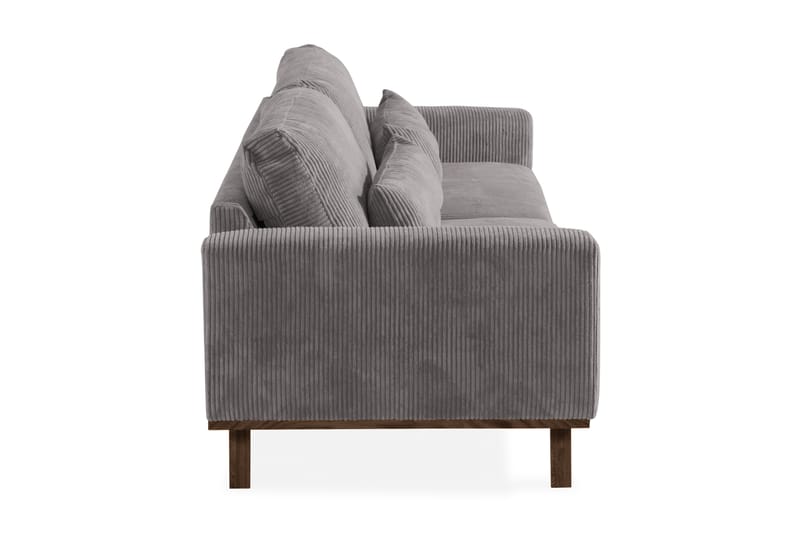 4-seter Sofa Haga Cordfløyel - Grå - Møbler - Sofaer - 4 seter sofa