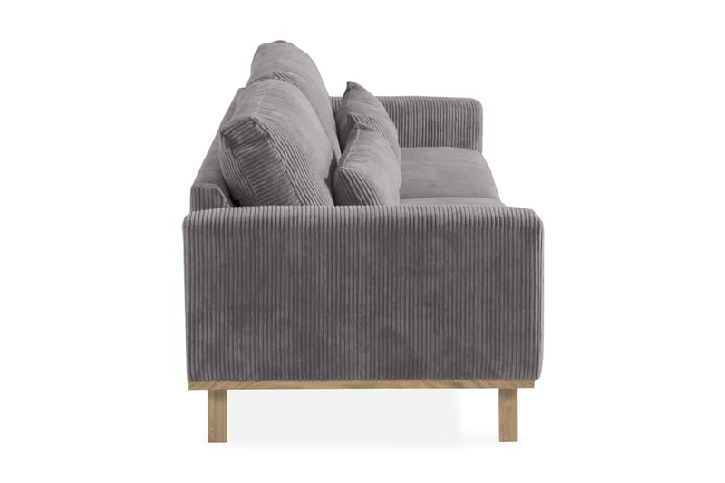 4-seter Sofa Haga Cordfløyel - Grå - Møbler - Sofaer - 4 seter sofa