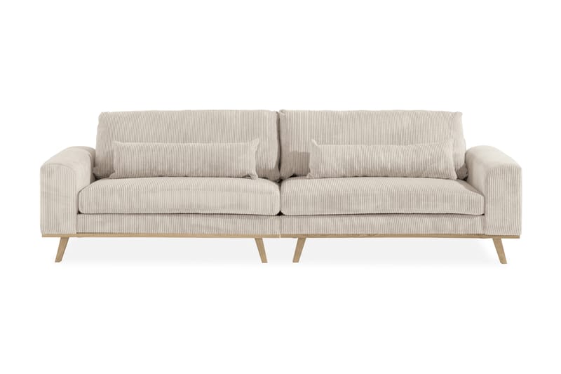 4-seters Cordfløyelsofa Haga - Beige - Møbler - Sofaer - 4 seter sofa