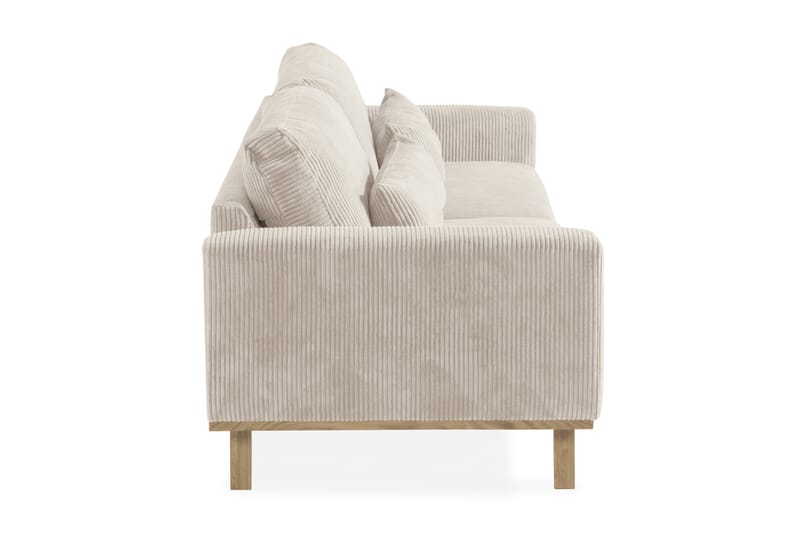 4-seters Cordfløyelsofa Haga - Beige - Møbler - Sofaer - 4 seter sofa