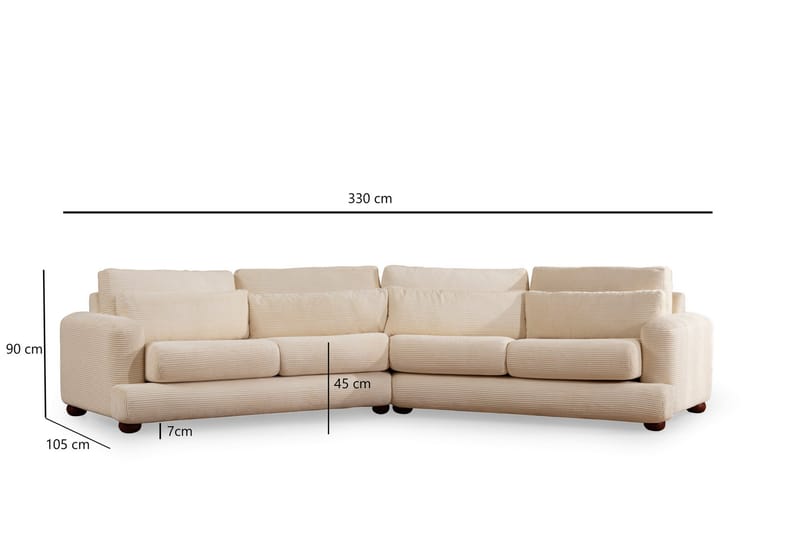 Buet Sofa Maddington 4-seter - Beige - Møbler - Sofaer - 4 seter sofa