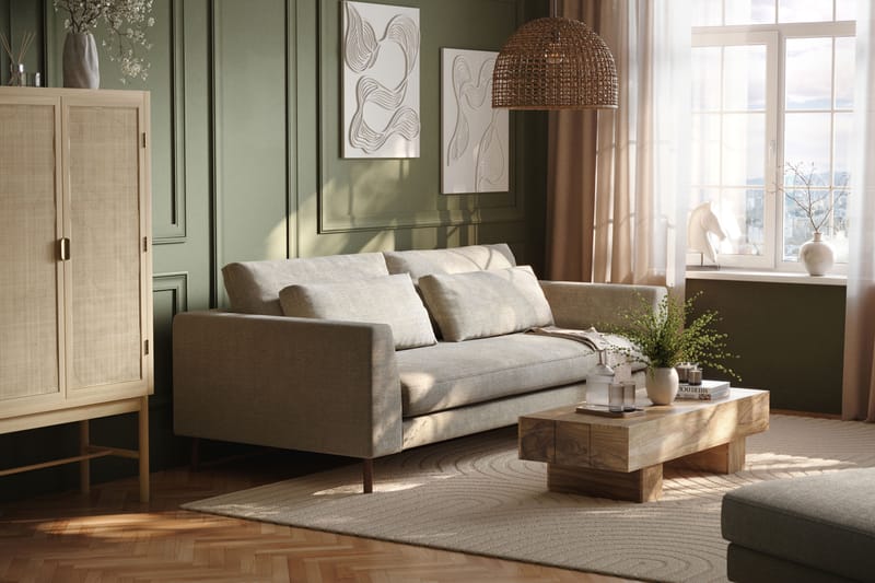 4-seters Sofa Florenz - Grå/Beige - Møbler - Sofaer - 4 seter sofa