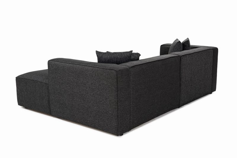 4-seters Sofa med Divan Abbas - Antrasitt - Møbler - Sofaer - Sofaer med sjeselong - 4 seters sofa med divan