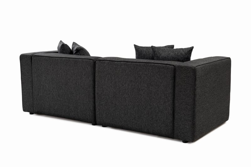 4-seters Sofa med Divan Abbas - Antrasitt - Møbler - Sofaer - Sofaer med sjeselong - 4 seters sofa med divan