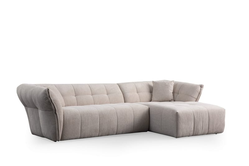 4-seters Sofa med Divan Azzo - Hvit - Møbler - Sofaer - Sofaer med sjeselong - 4 seters sofa med divan