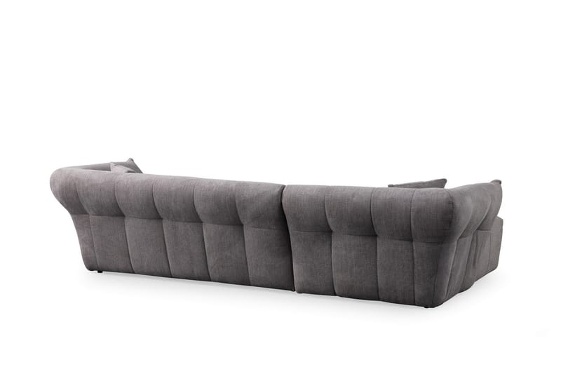 4-seters Sofa med Divan Azzo - Lysegrå - Møbler - Sofaer - Sofaer med sjeselong - 4 seters sofa med divan