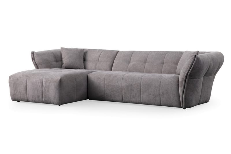 4-seters Sofa med Divan Azzo - Lysegrå - Møbler - Sofaer - Sofaer med sjeselong - 4 seters sofa med divan