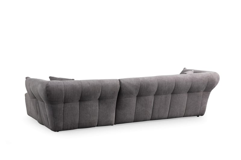 4-seters Sofa med Divan Azzo - Lysegrå - Møbler - Sofaer - Sofaer med sjeselong - 4 seters sofa med divan